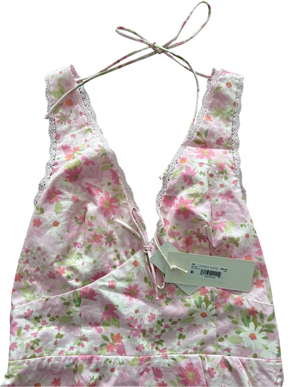 Altar'd State Pink Floral Mini Dress - Picture 3 of 14